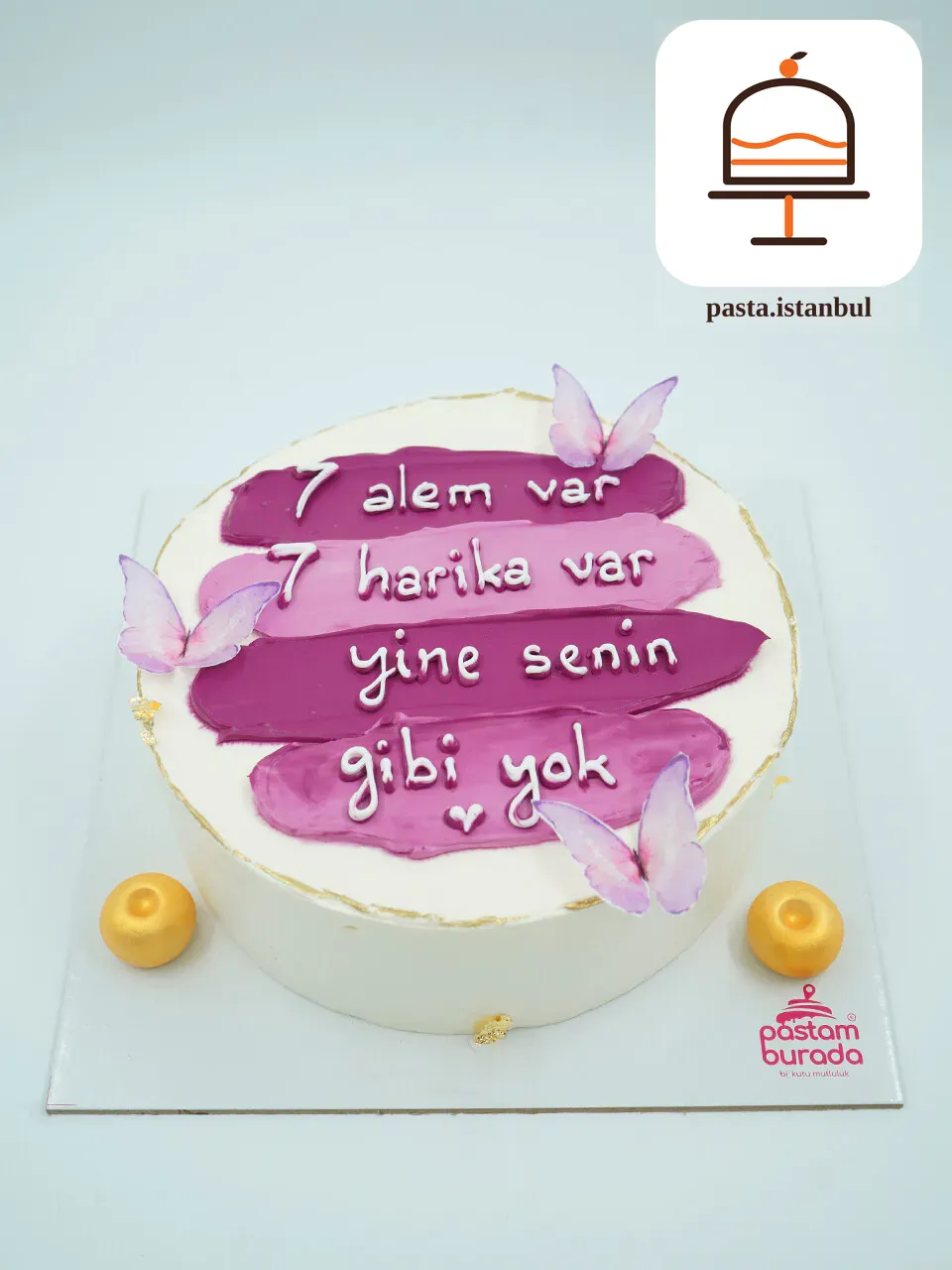 Mor Kelebek Süslemeli Naked Pasta