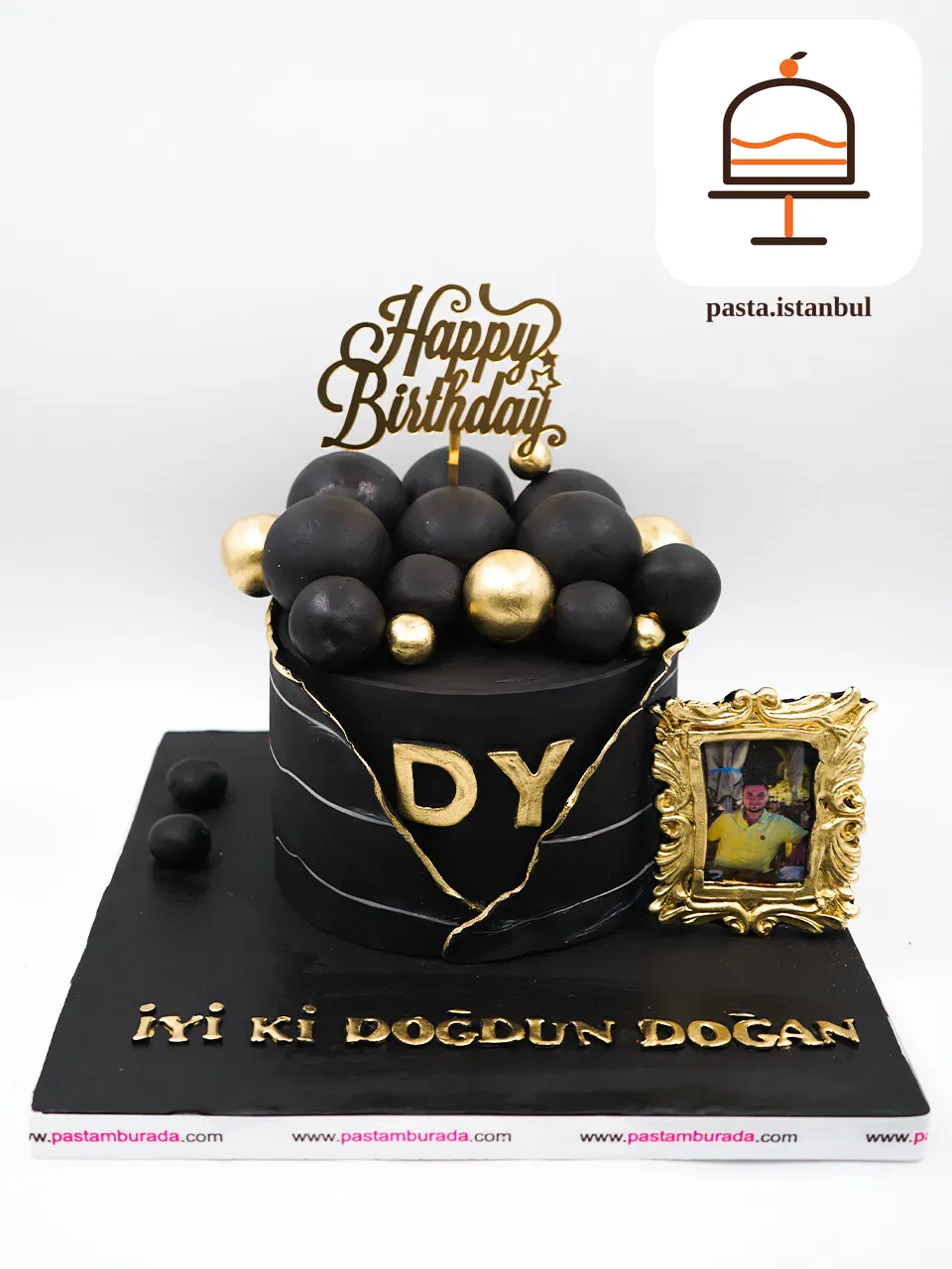 Siyah Ve Gold Tasarım Pasta