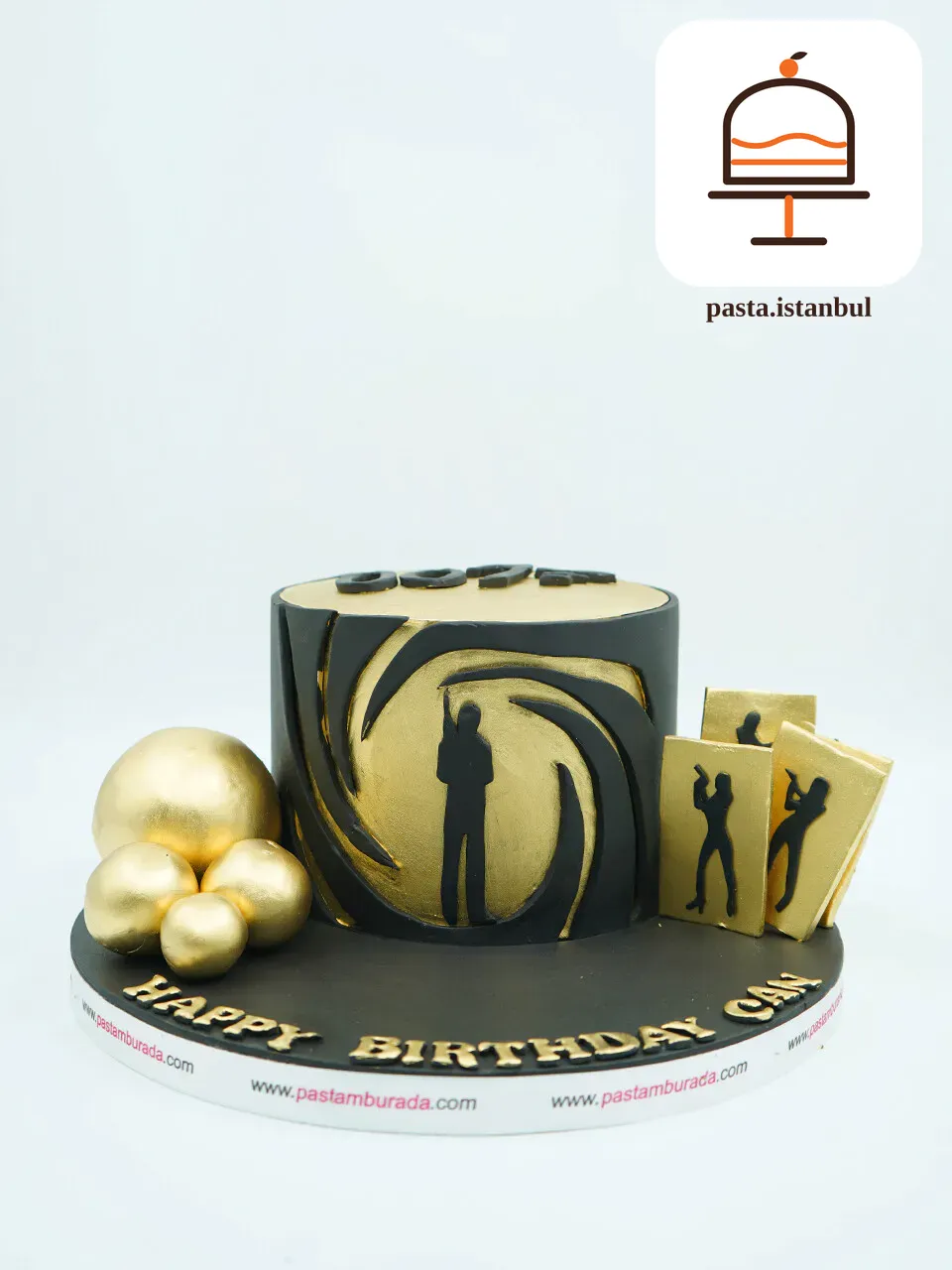 Gold Süsleme Detaylı Butik Pasta