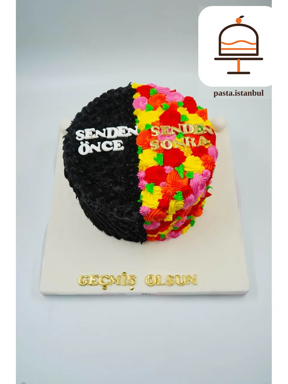 Renkli Ve Siyah Konsept Naked Cake