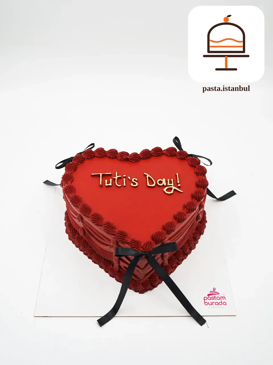 Kurdele Detay Bordo Naked Cake