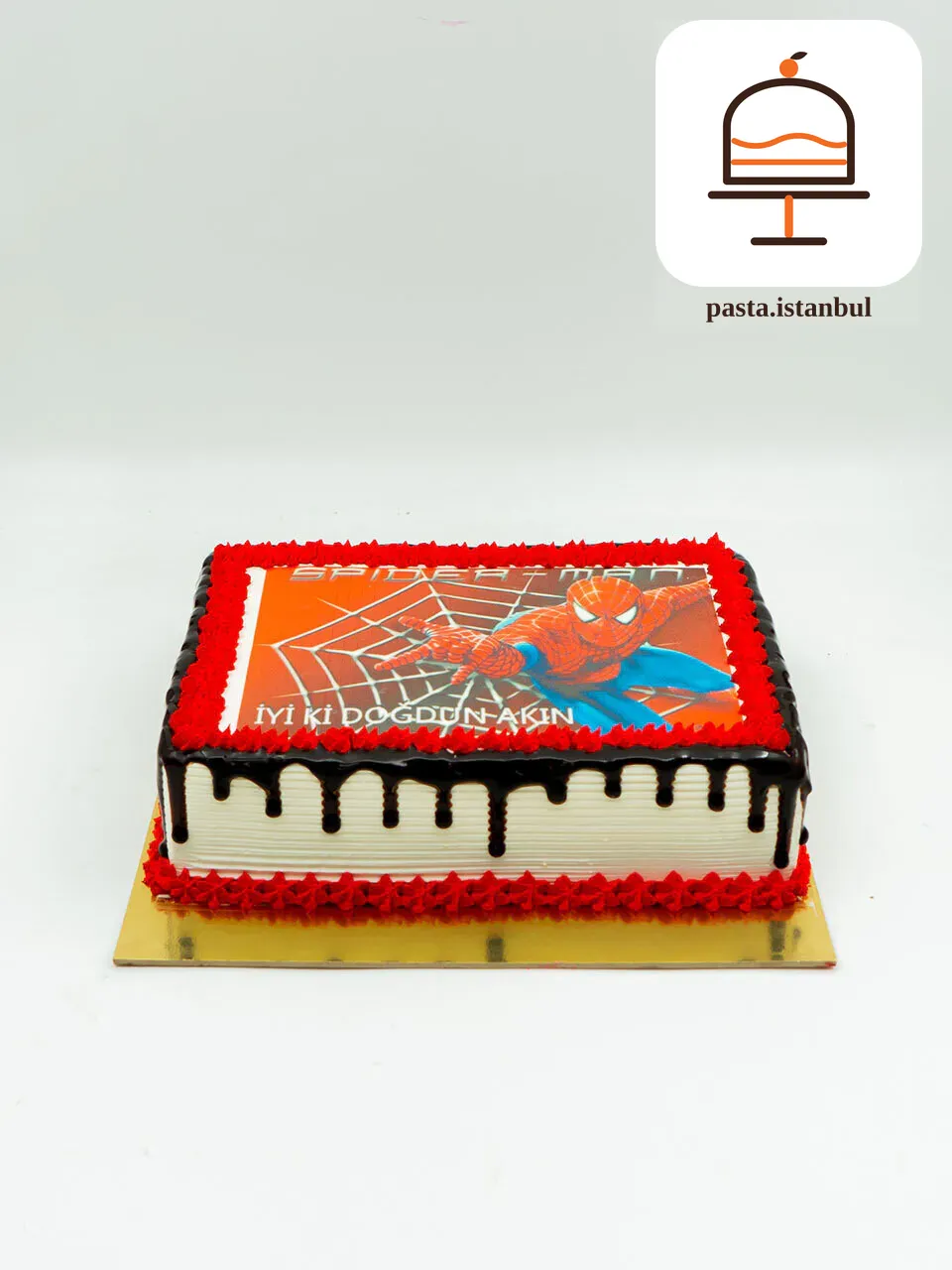 Spiderman Resimli Kare Pasta