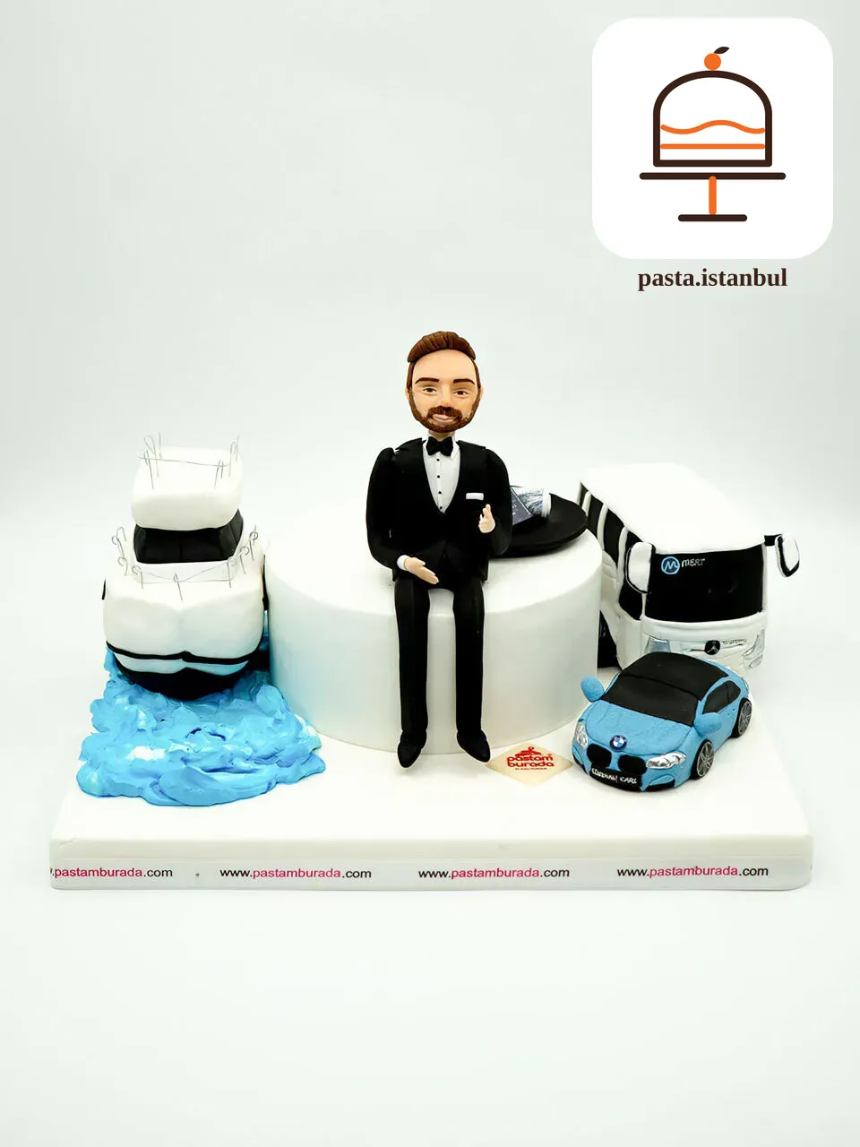 Tasarım Erkek Figür Butik Pasta