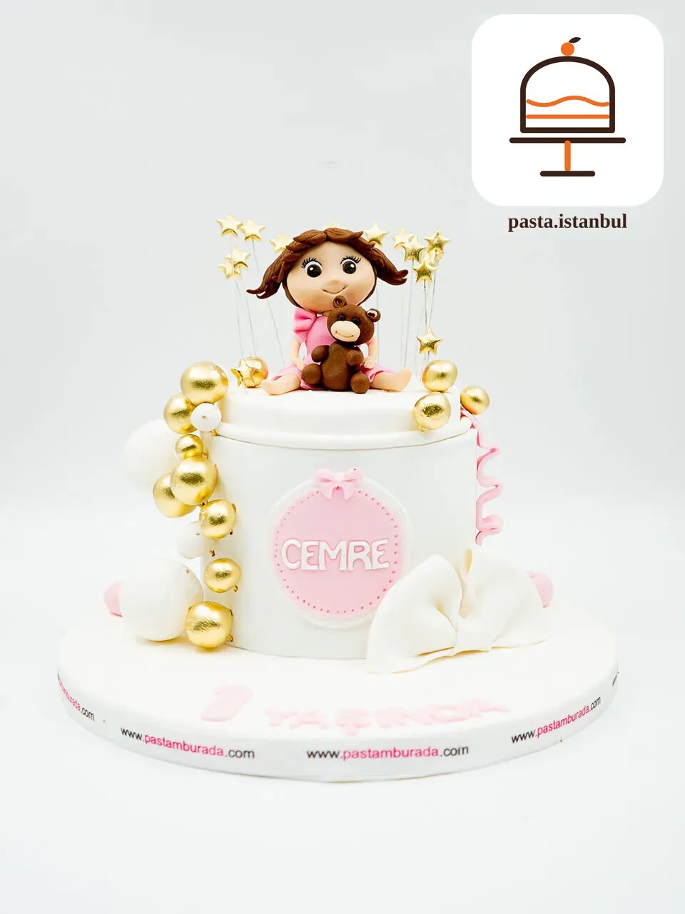 Gold Yıldızlı Çocuk Figür Pasta