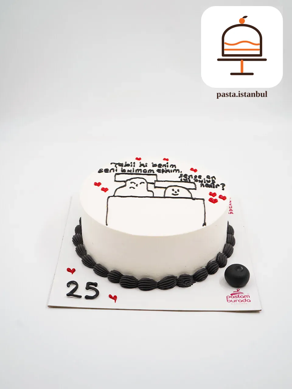 Karikatür Çizim Naked Cake