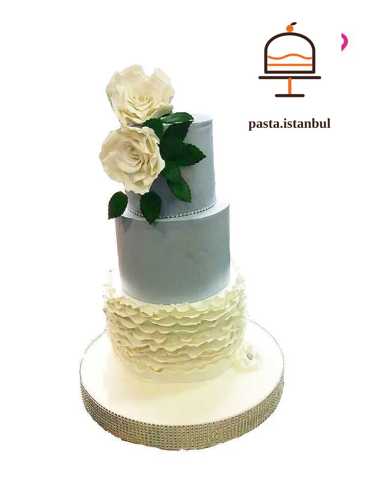 Beyaz Gül Nişan Pasta