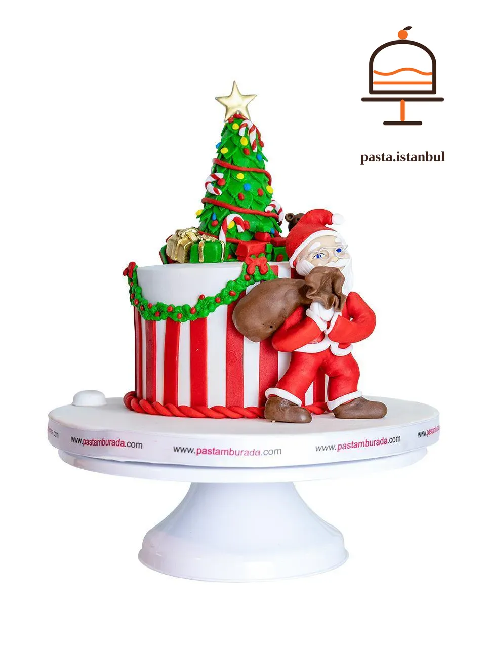 Noel Baba Model Yılbaşı Ağaçlı Konsept Pasta