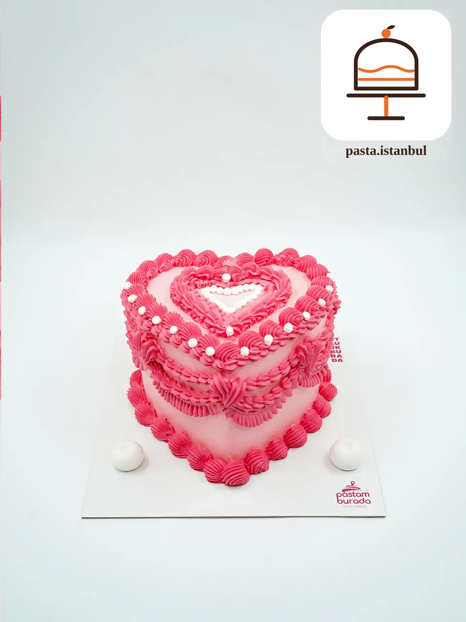 Pembe Kalp Naked Cake