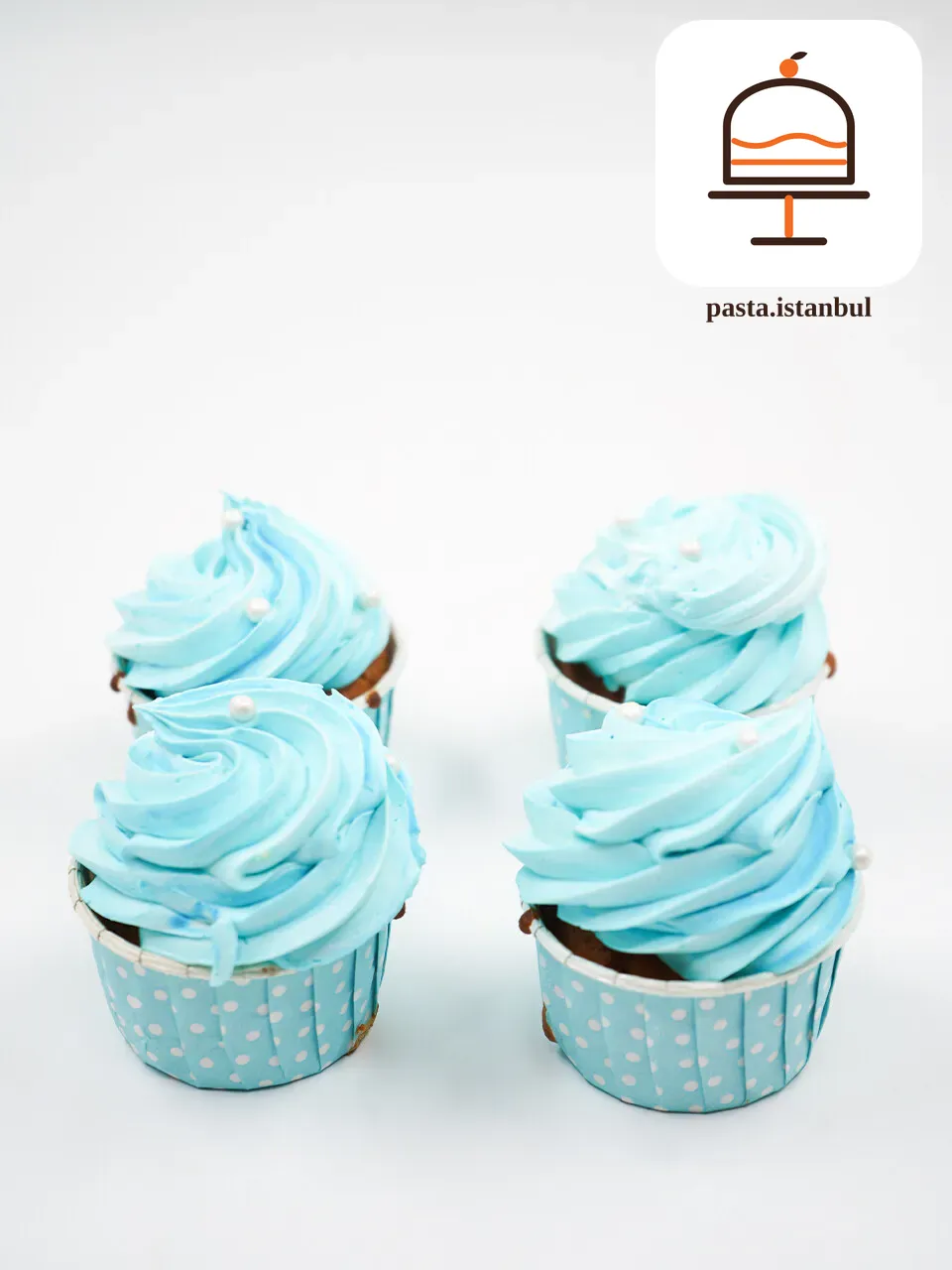 Mavi Kremalı Cupcake