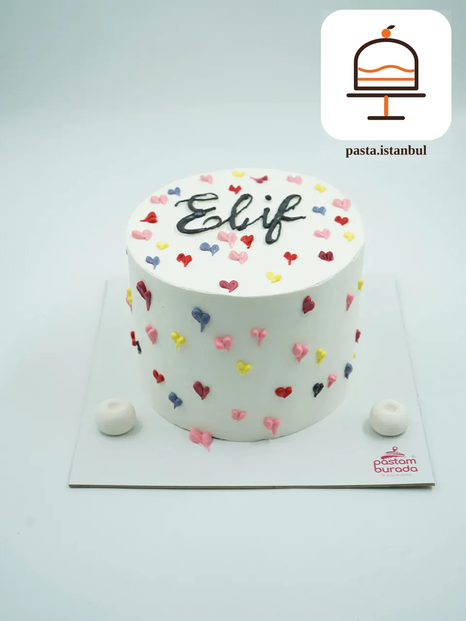 Renkli Kalpler Naked Cake