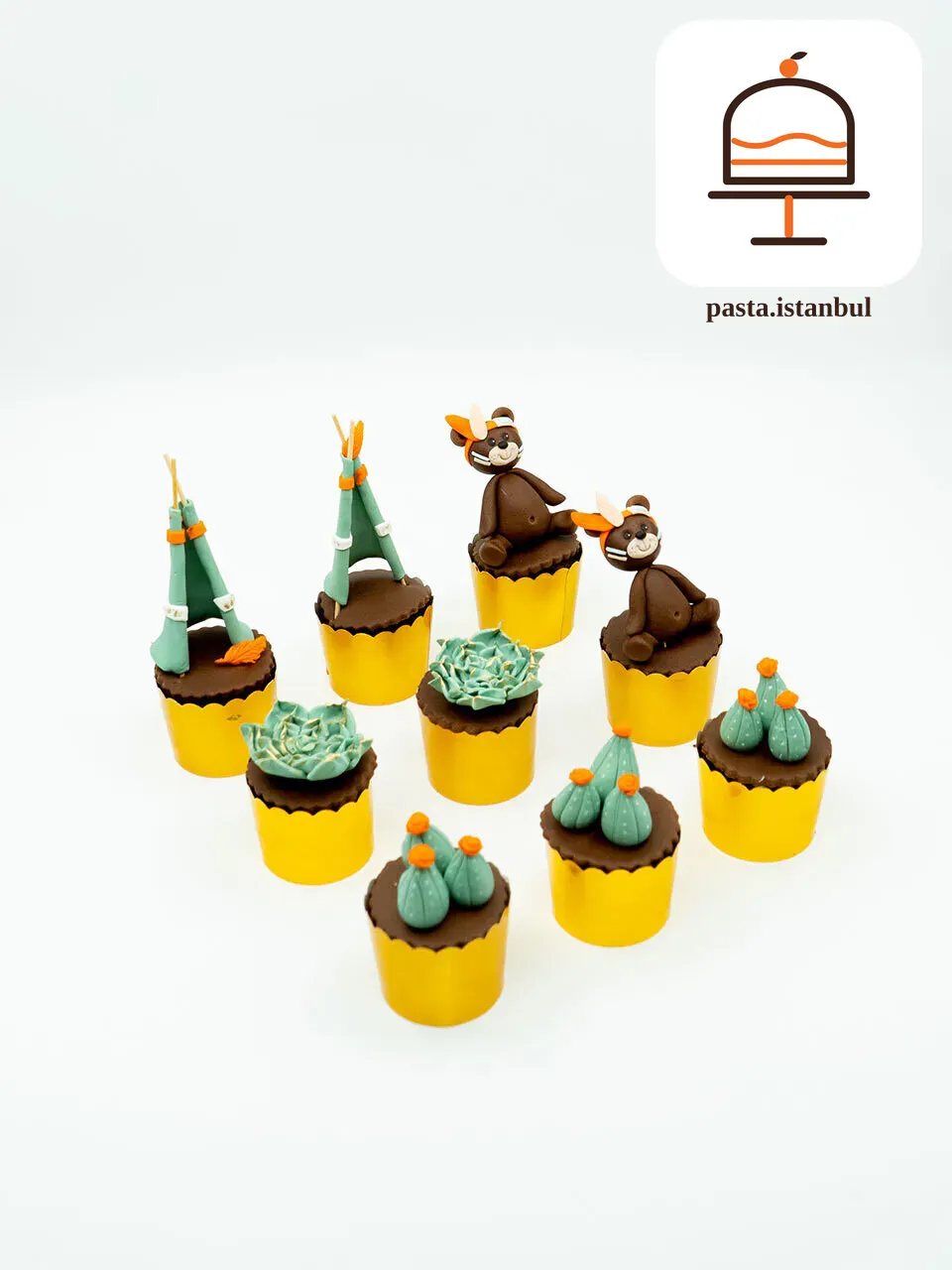 Sukulent Detaylı Cupcake