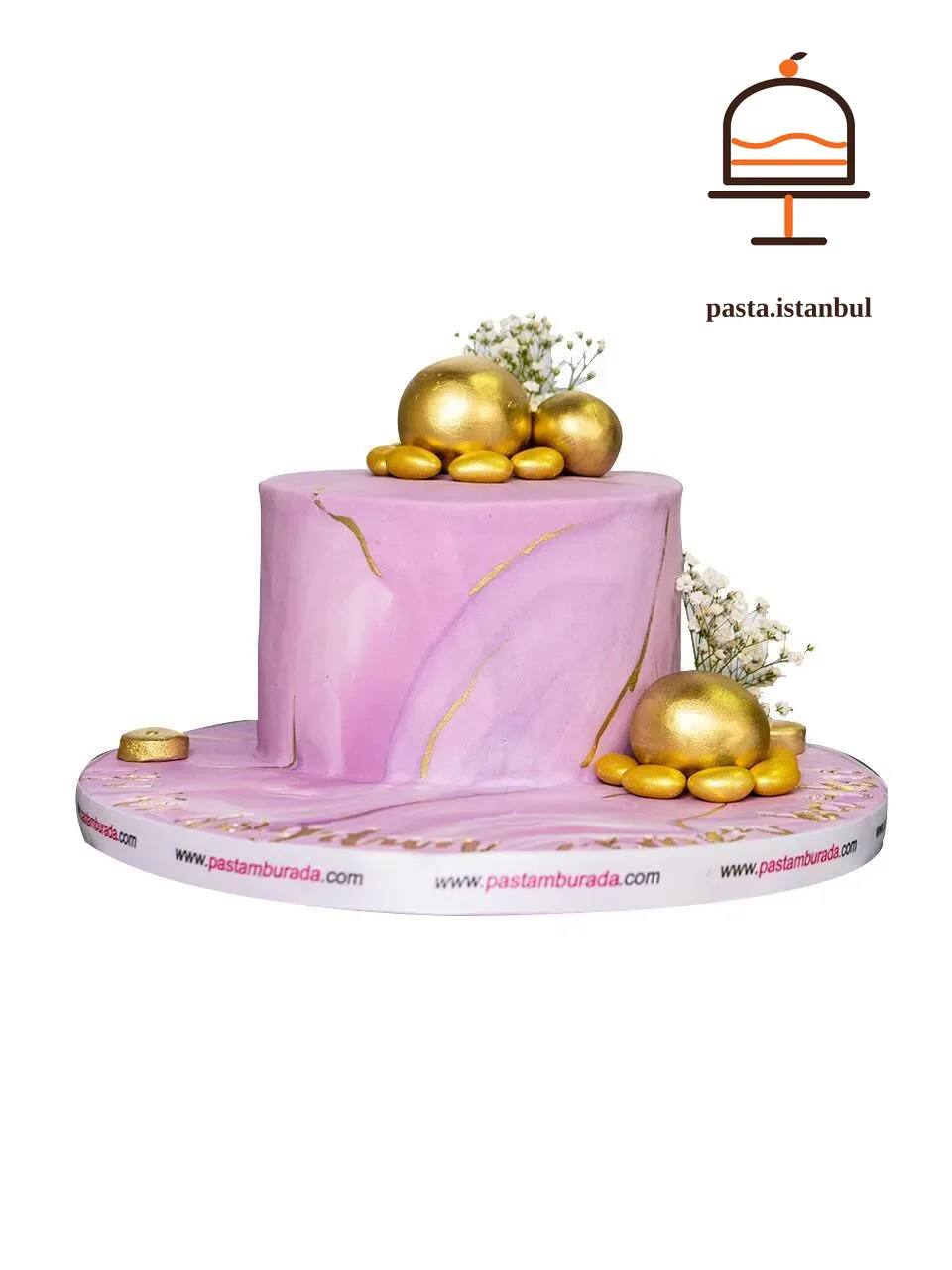 Pembe Mermer Desenli Pasta