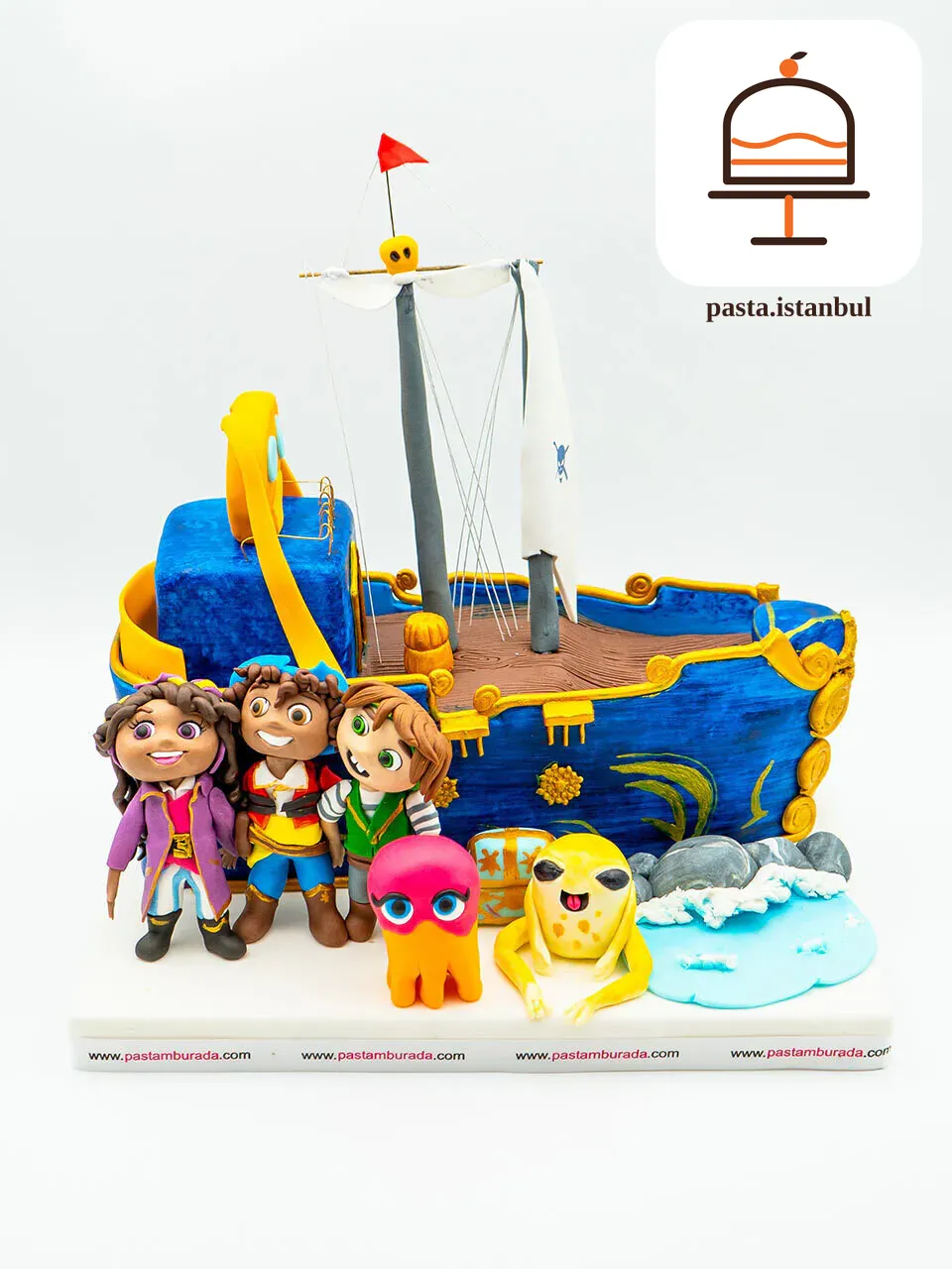 Gemi ve Korsanlar Temalı Konsept Pasta