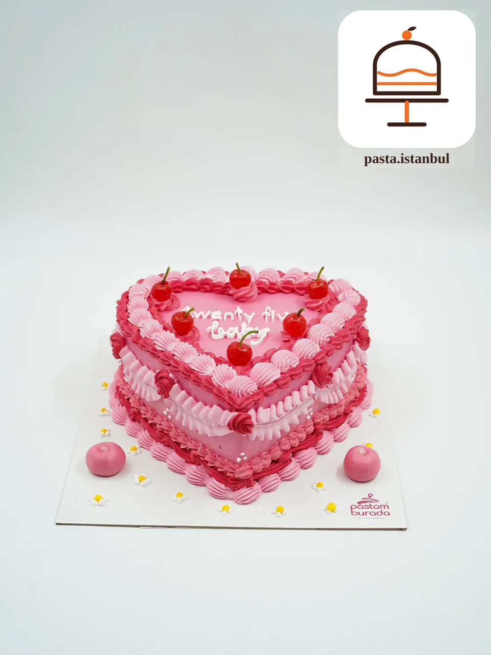Pembe Kalp Naked Cake