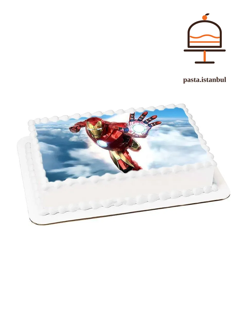 Iron Man Kare Resimli Pasta