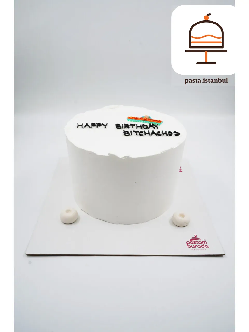 Çizim Detay Beyaz Naked Cake