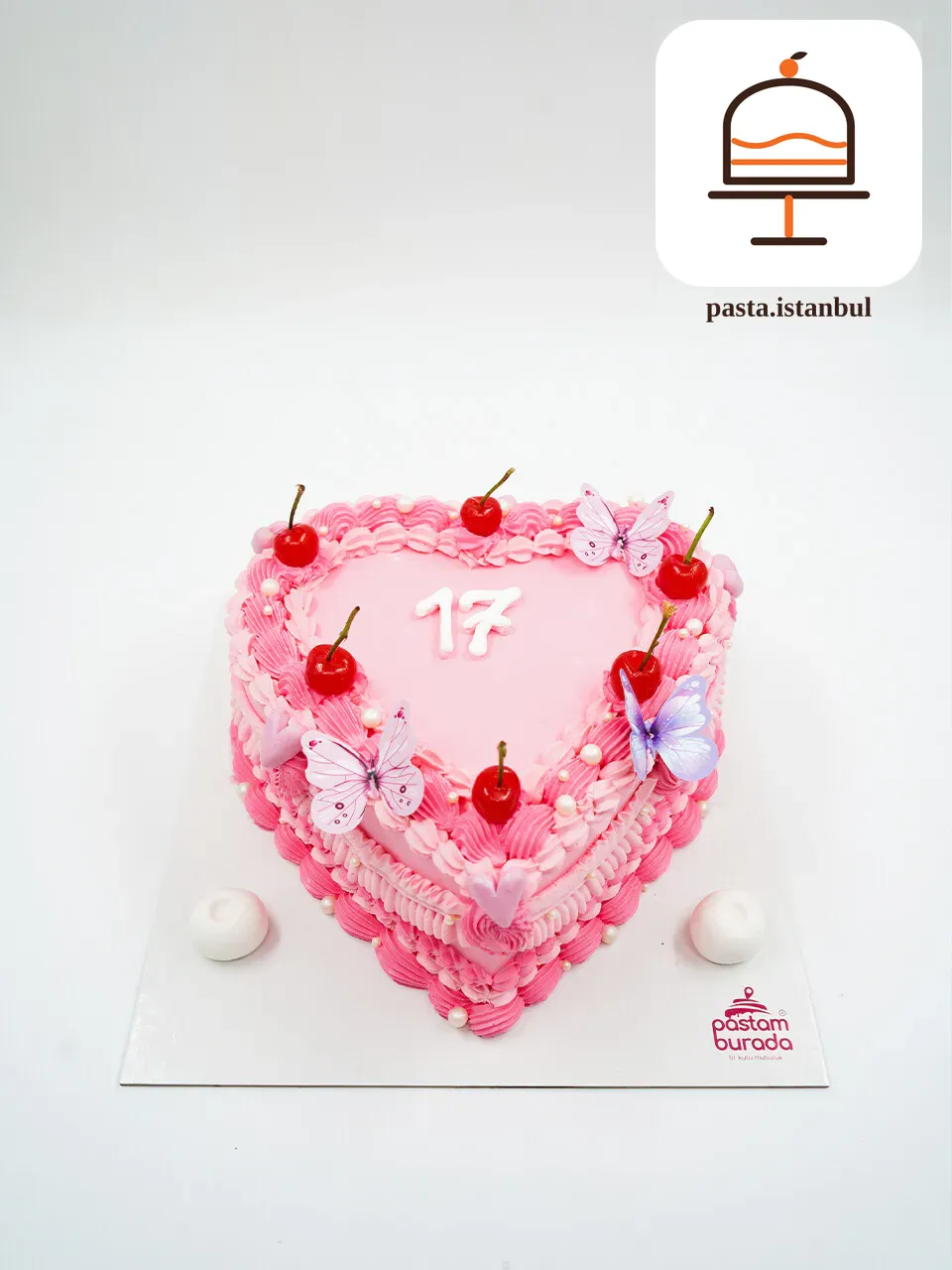 Pembe Kalp Naked Cake