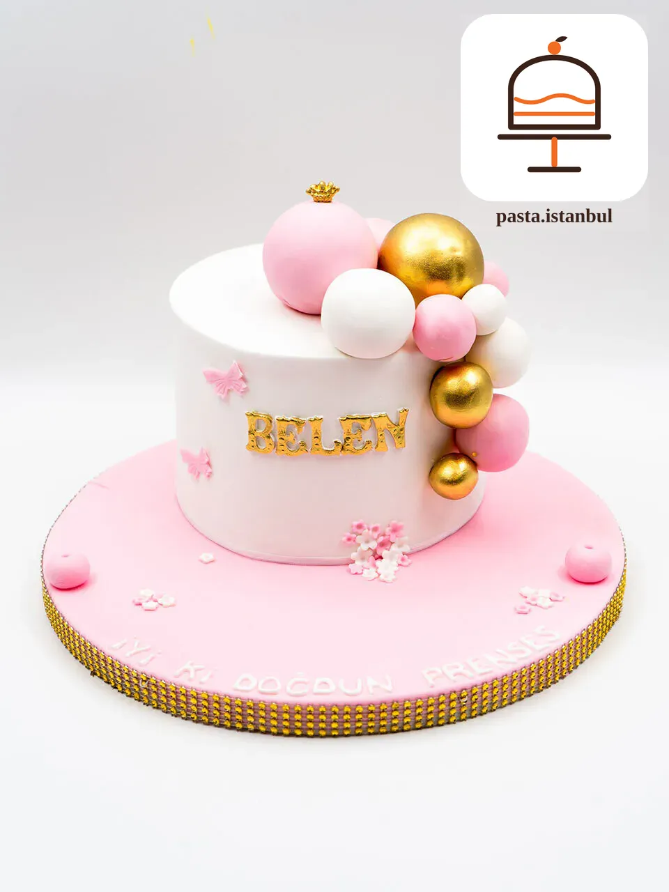 Balonlu Kız Çocuk Temalı Pasta