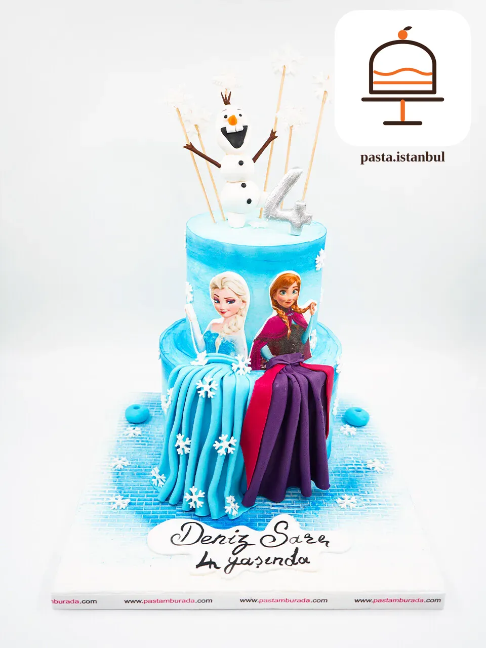 Elsa Ve Anna Tasarım Pasta