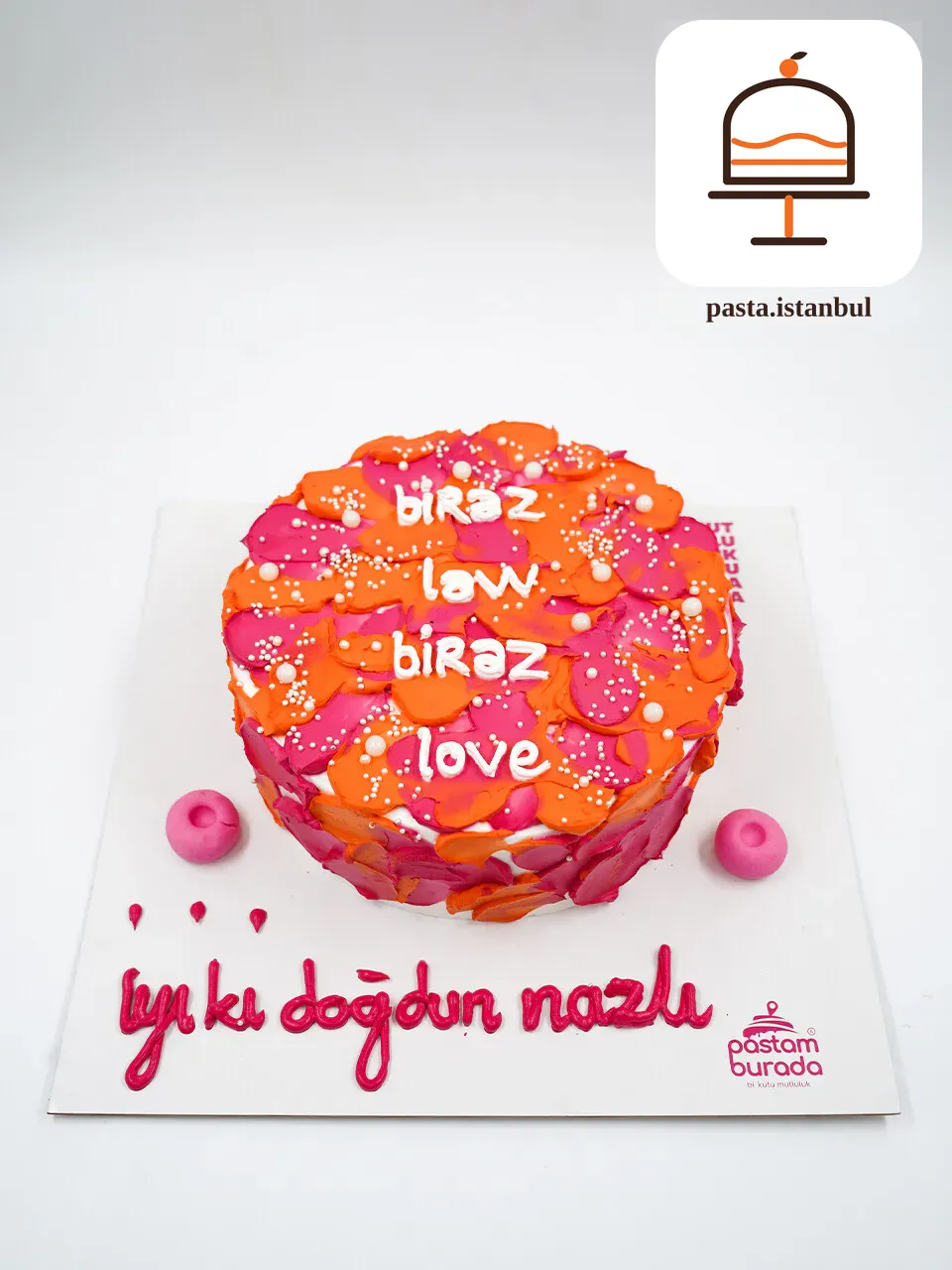 Pembe Ve Turuncu Naked Cake