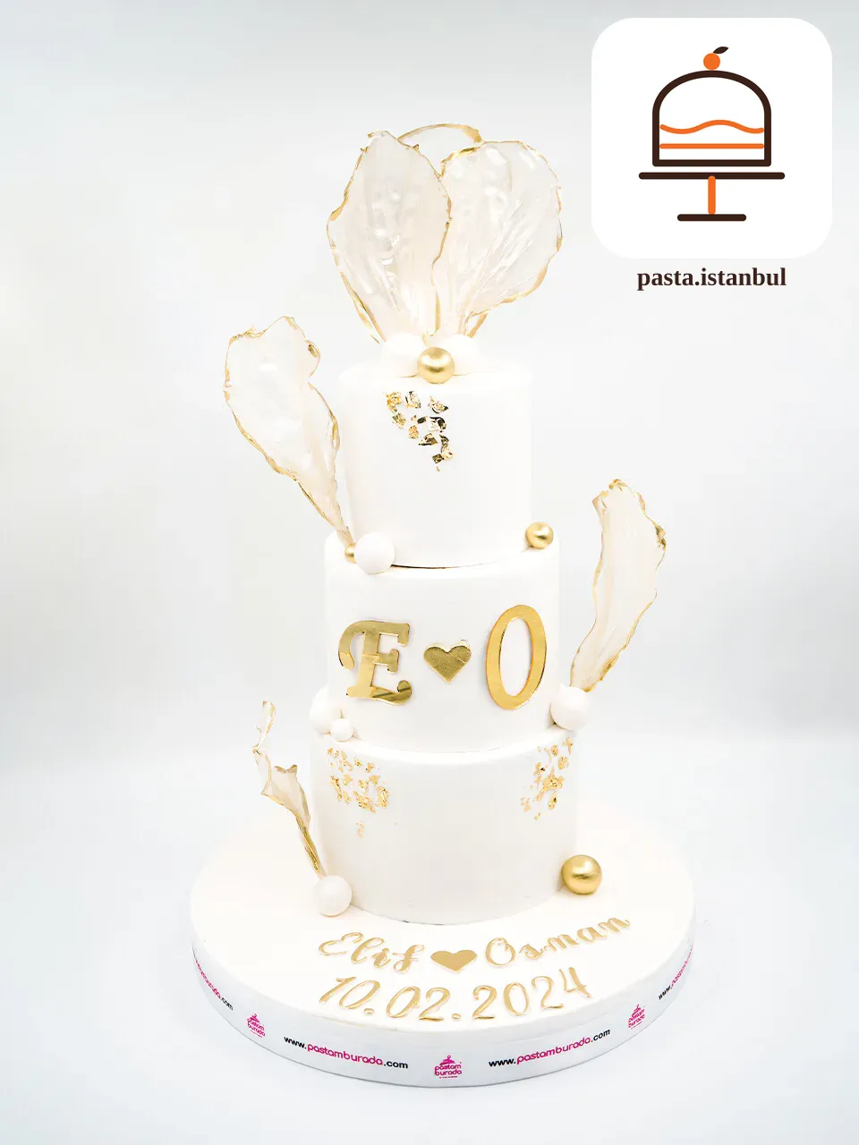 Gold Harf Detay Nişan Pastası