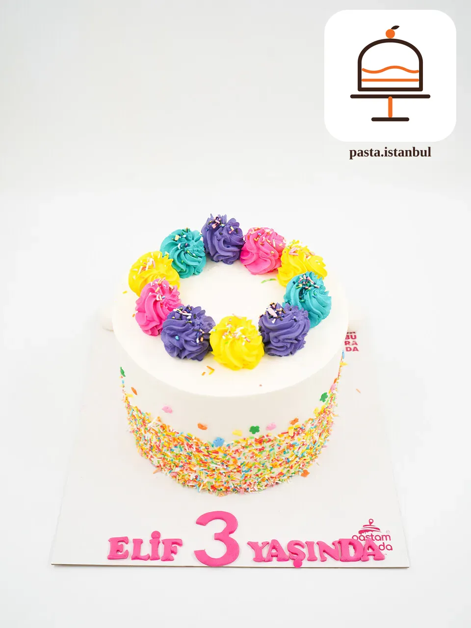Renkli Şekerleme Detay Naked Cake