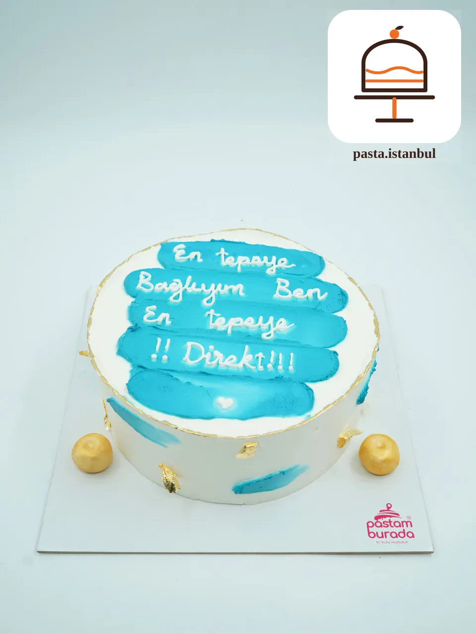 Mavi Ve Beyaz Naked Cake