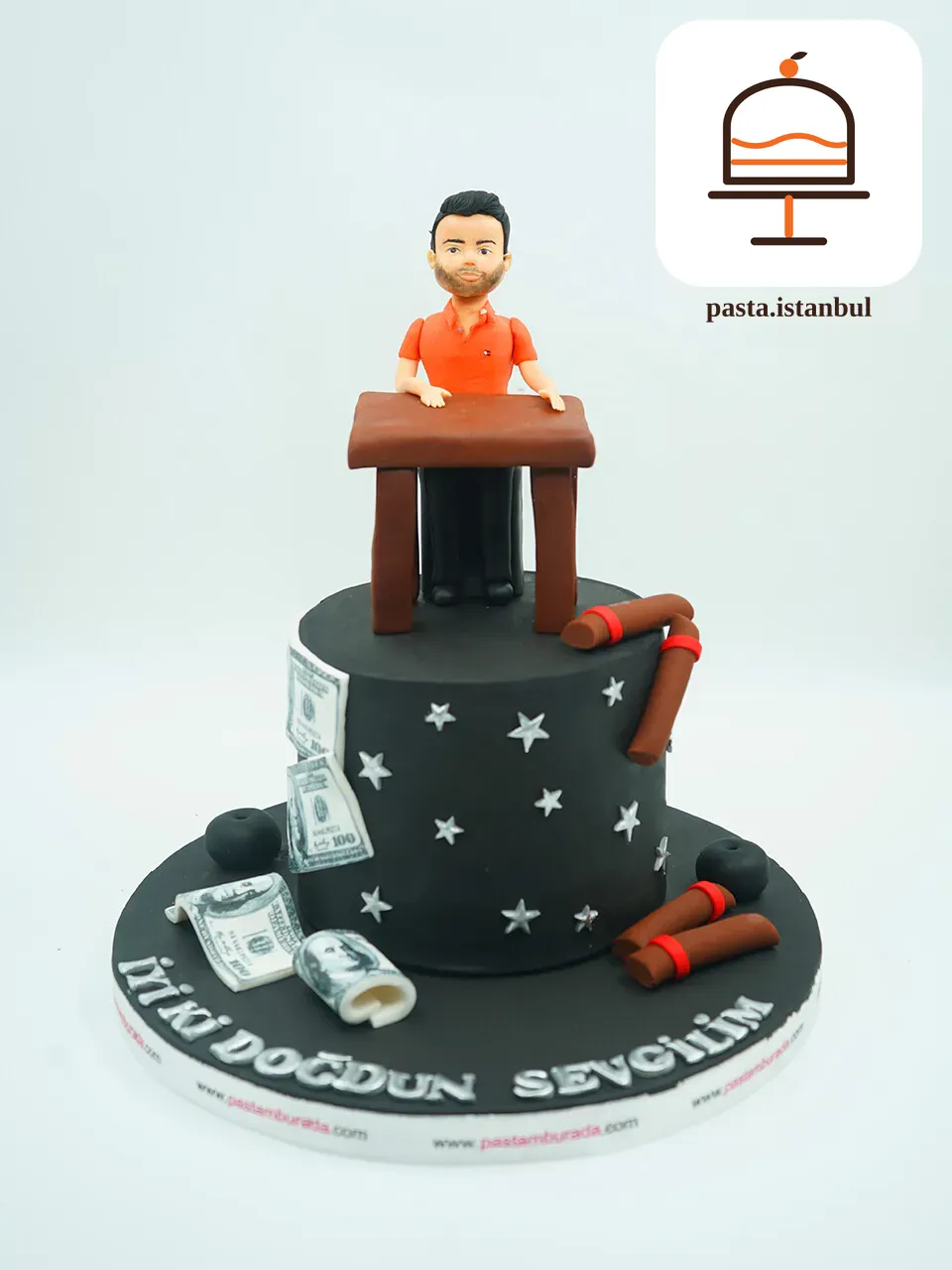 Puro Ve Dolar Detaylı Erkek Figür Pasta