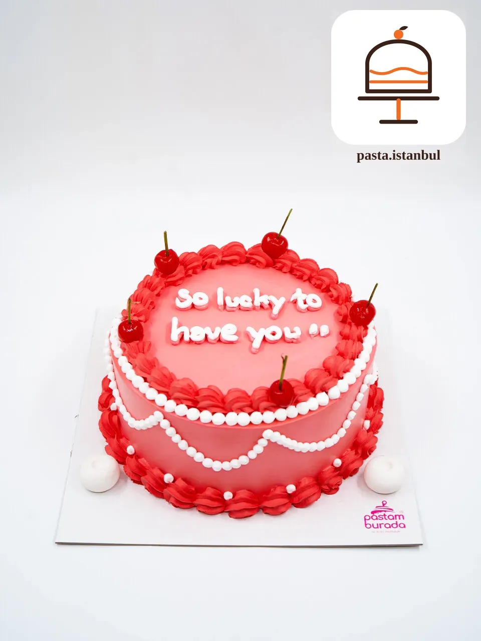 Vişne Detay Pembe Naked Cake