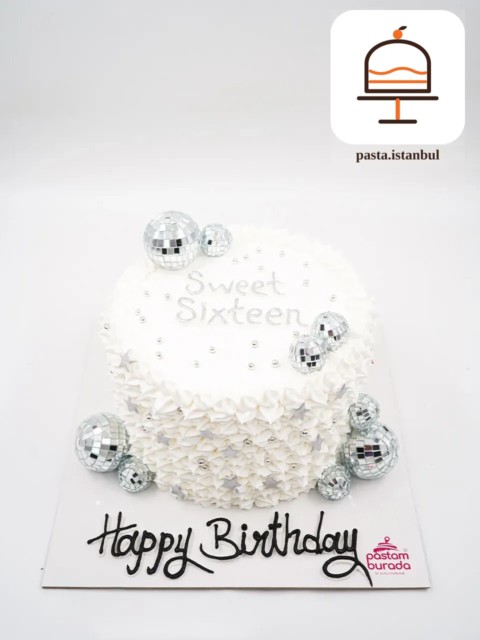 Disko Topu Detay Tasarım Naked Cake