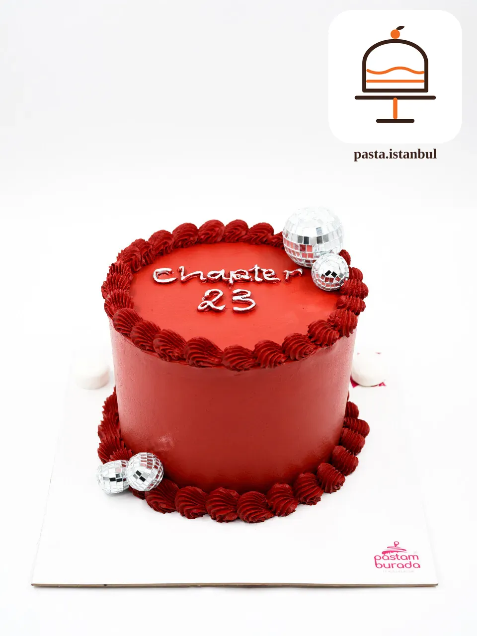 Kırmızı Dikso Topu Detay Naked Cake