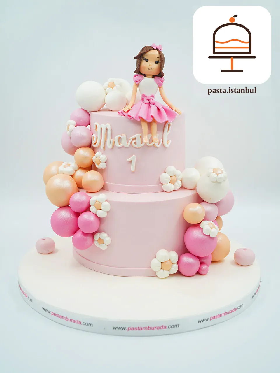 Kız Çocuk ve Balonlar Pasta