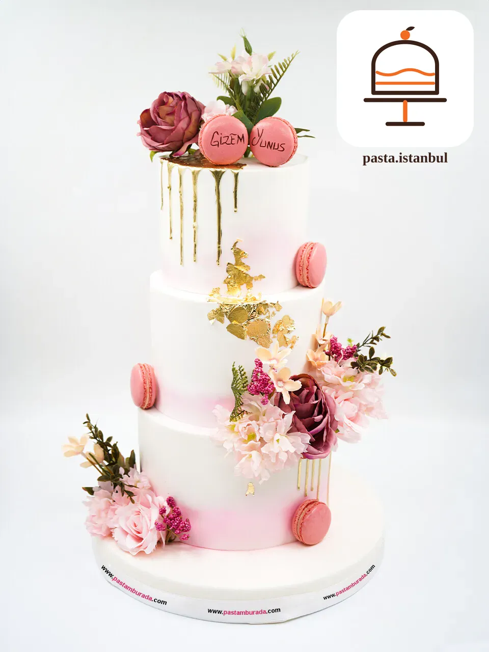Macaron Detay Nişan Pastası