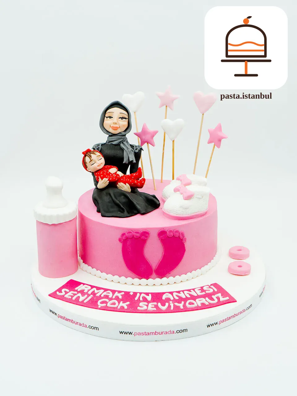 Anne ve Bebek Temalı Tasarım Pasta