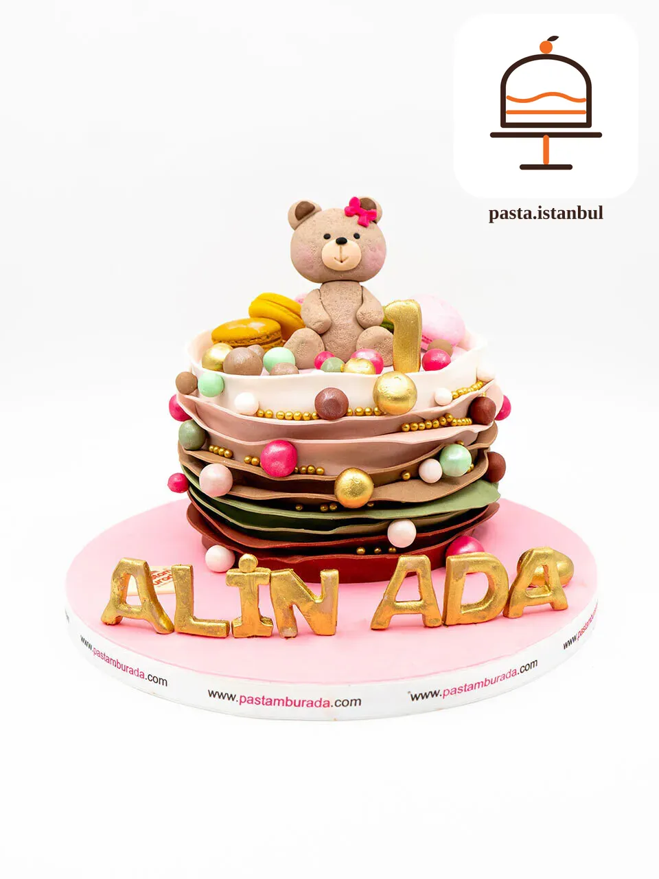 Renkli Toplar ve Ayı Butik Pasta
