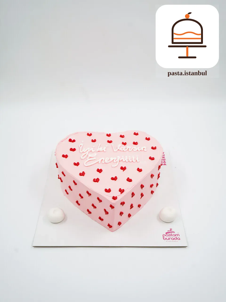 Pembe Kalp Naked Cake