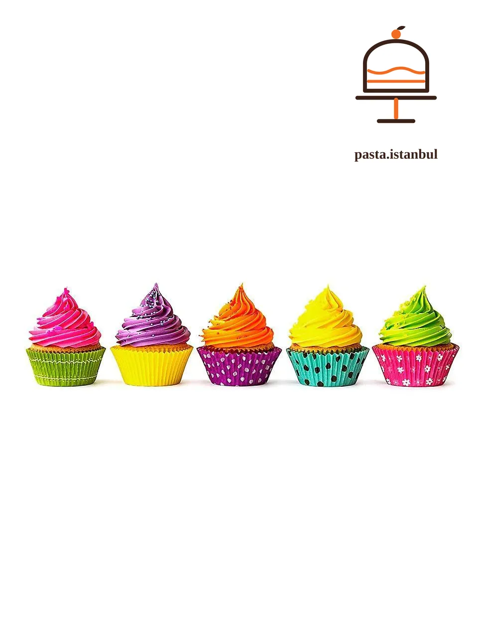 Renkli Kremalı Cupcake