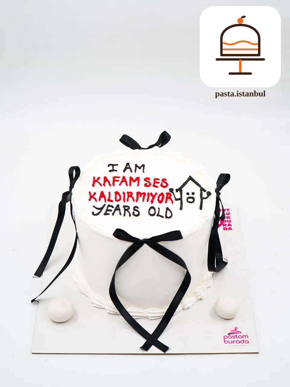 Çizim Ve Kurdele Detay Naked Cake