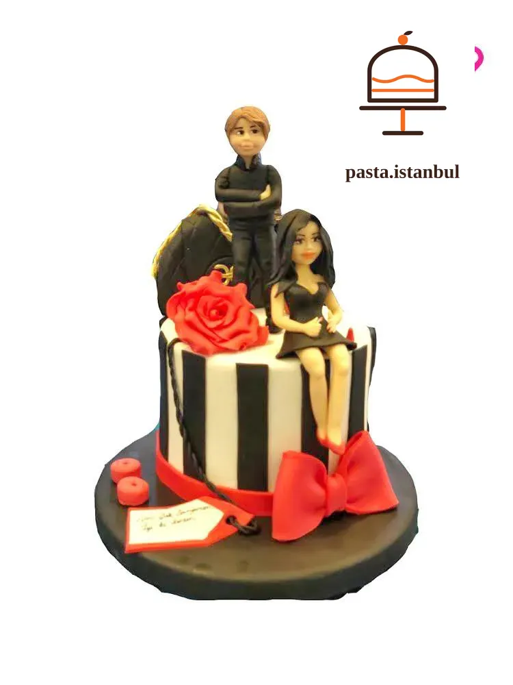 Kırmızı Kurdela Pasta