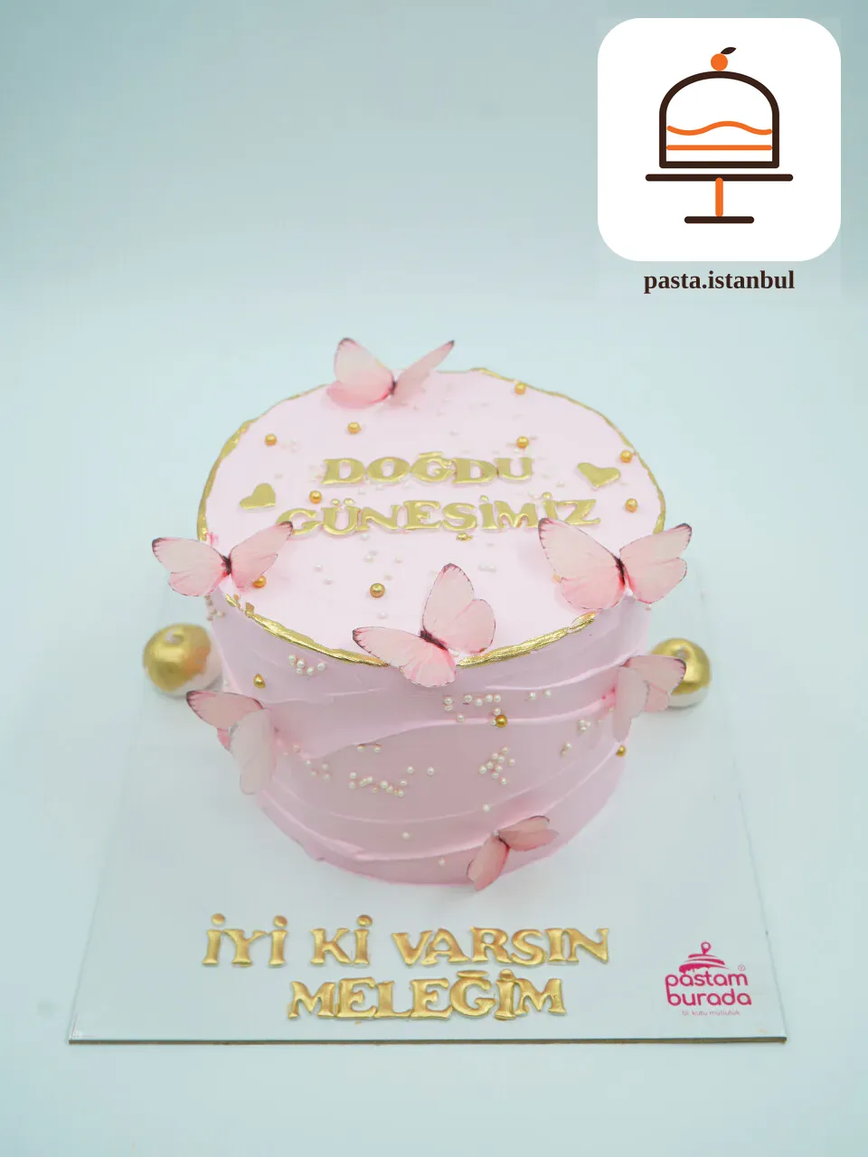 Pembe Kelebek Süslemeli Naked Pasta
