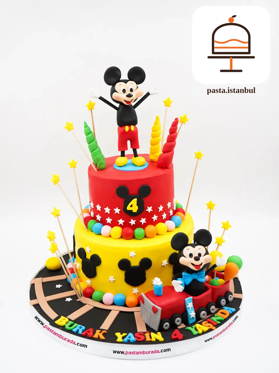 Mickey Mouse Tasarım Pasta