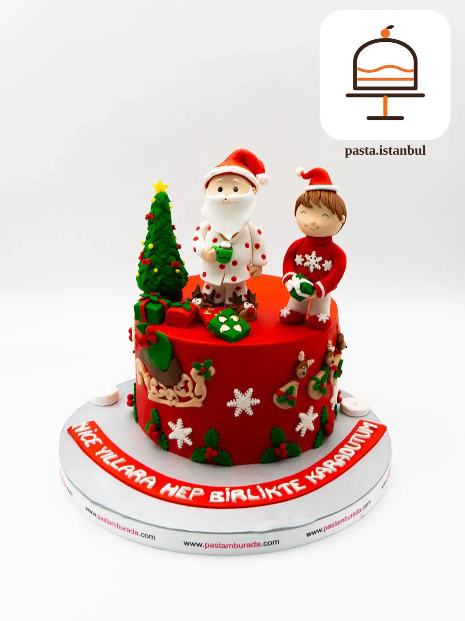 Noel Baba ve Figür Konsept Pasta